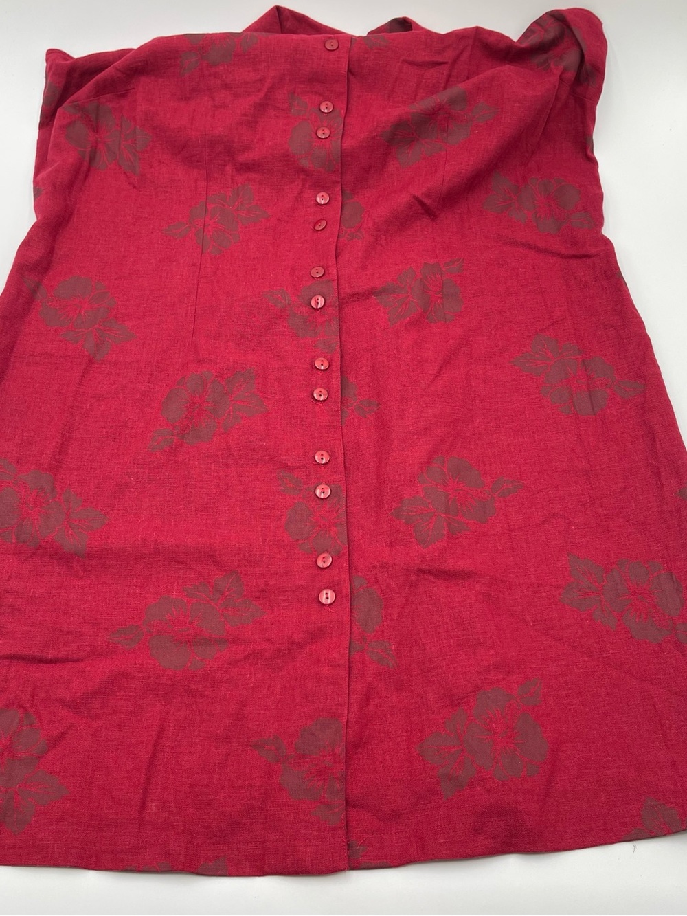 Vtg 90s White Stag Linen Blend Floral Cottagecore Midi Dress Plus Size 18w Nwt — image 6 of 8